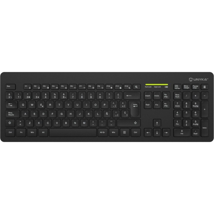 UNYKACH Teclado español y ratón inalámbricos de perfil bajo