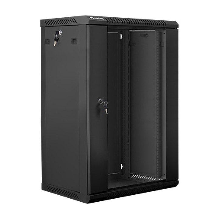 LANBERG Armario rack con puerta acristalada para montaje en pared 19" 18U 600X450MM WF01-6418-10 DSP0000001315VAR
