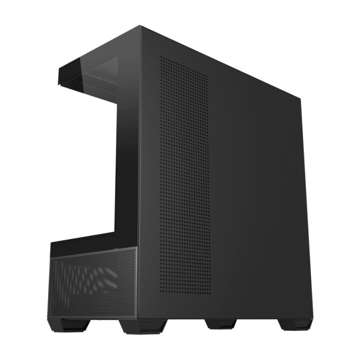 UNYKACH Boîtier PC gaming avec façade et panneau latéral en