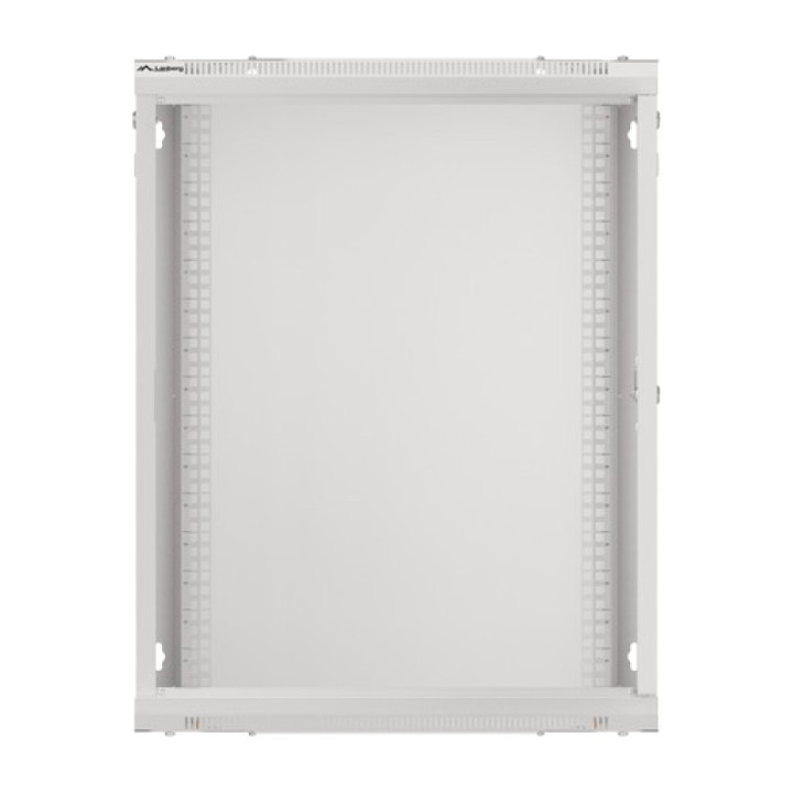 LANBERG Wall-mounted rack cabinet with glass door 19" 15U