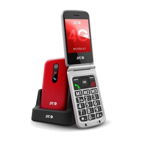 teléfono móvil para mayores con base cargadora y botón sos stella-3 2339 4g 2,4"