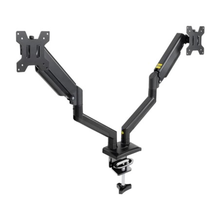 soporte para dos monitores con brazos de gas y fijación a mesa db1434tnr 13-34" 10kg