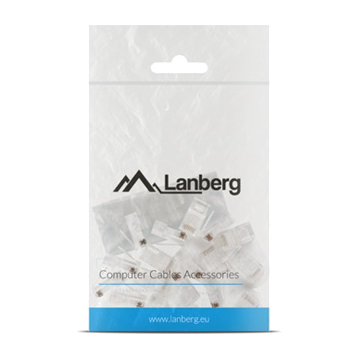 LANBERG Packung mit 20 Ethernet-Kabelsteckern RJ45 8P8C