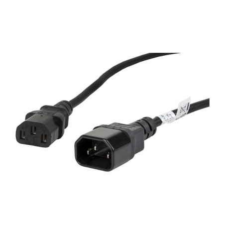 hosszabbító tápkábel aljzat–dugó pc-hez iec-c13 c14 vde 180 cm ca-c13e-11cc-0018-bk