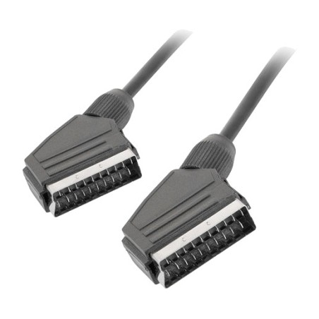 euroconnector-kabel med hanstik scart 180 cm ca-eueu-10cc-0018-bk