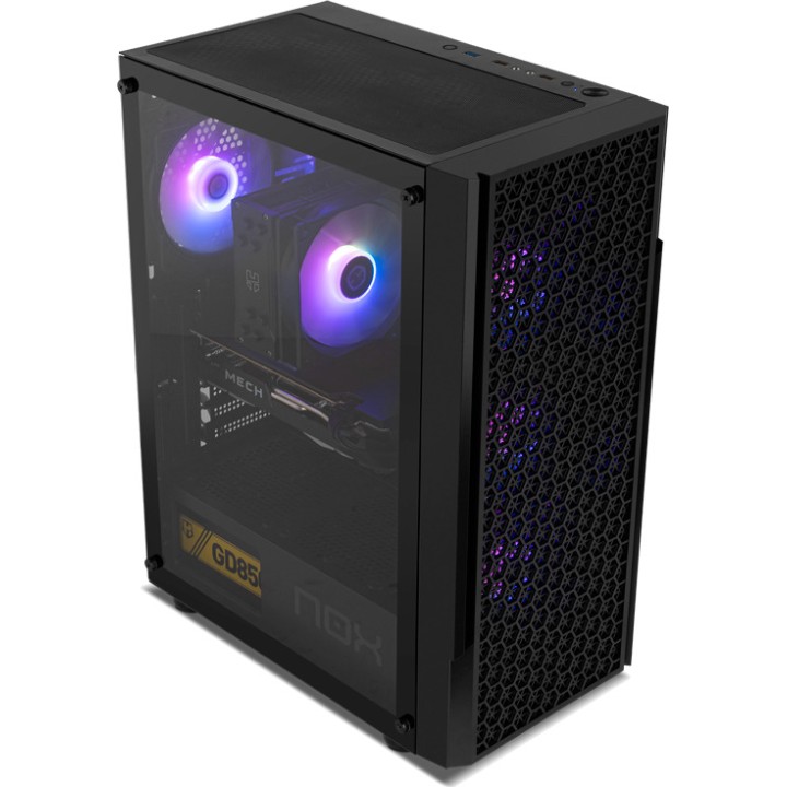 NOX Herná skrinka počítača Micro ATX s predným panelom