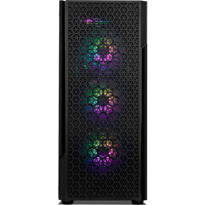 NOX Caja de ordenador gaming Micro ATX con frontal airflow y