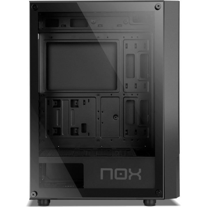 NOX Obudowa gamingowa Micro ATX z frontem airflow i szkłem