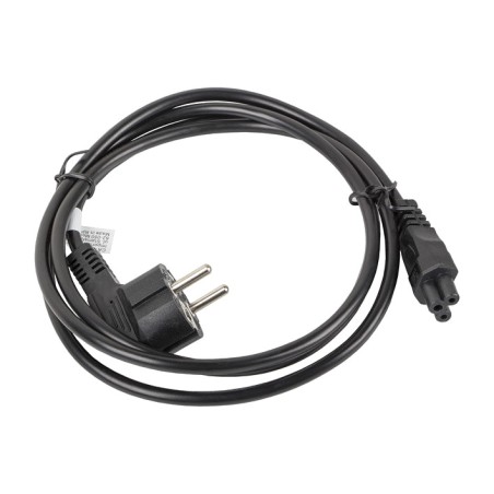 netkabel kløverbladstype med schuko-stik cee-7/7 iec-c5 vde 180 cm ca-c5ca-11cc-0018-bk