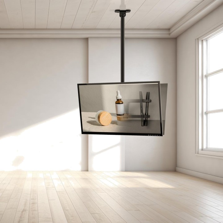 TOOQ Support de plafond extensible pour deux téléviseurs