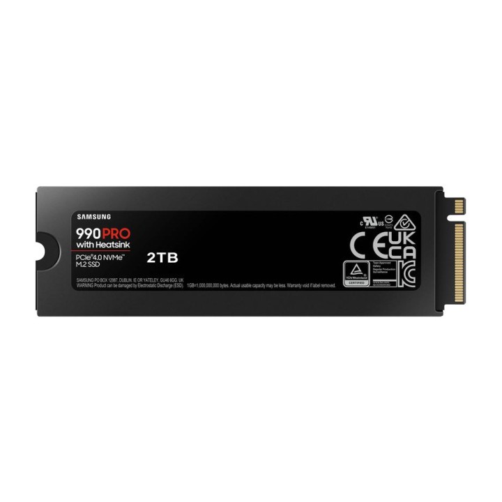 SAMSUNG SSD interno M.2 NVMe PCIe 4.0 con disipador 990-PRO-HEATSINK 2TB 7450MB/S DSP0000028625
