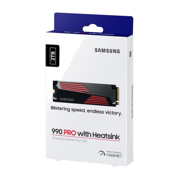 SAMSUNG SSD interno M.2 NVMe PCIe 4.0 con disipador 990-PRO-HEATSINK 2TB 7450MB/S DSP0000028625