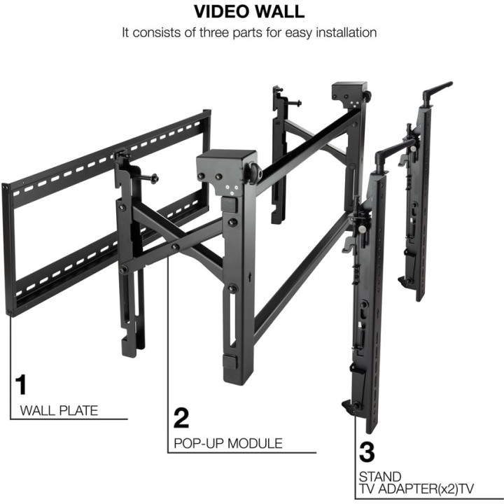TOOQ Supporto a parete per videowall TQVW5470T 45-70" 70KG