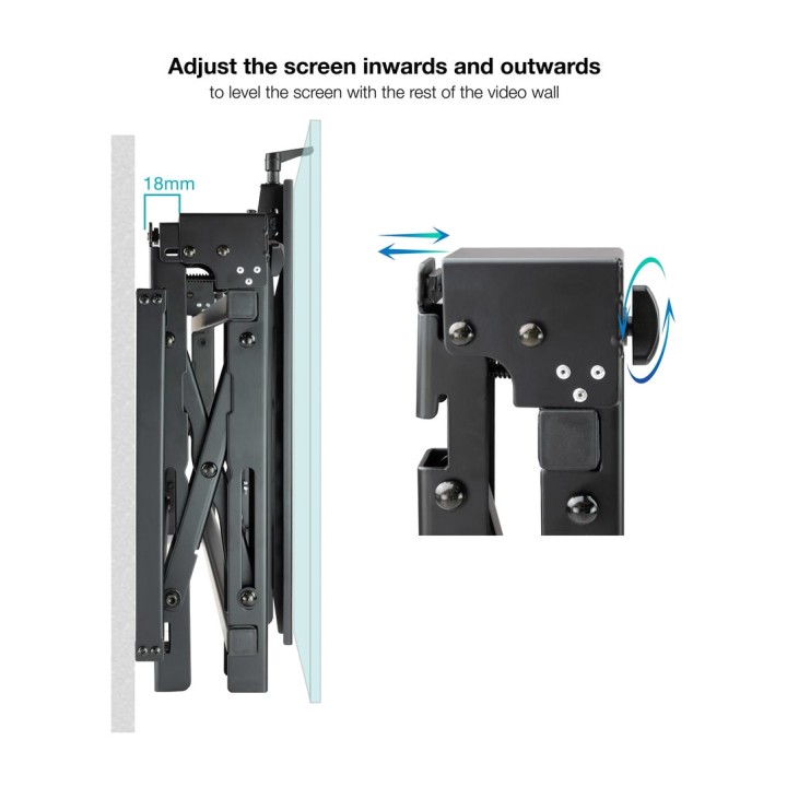 TOOQ Supporto a parete per videowall TQVW5470T 45-70" 70KG