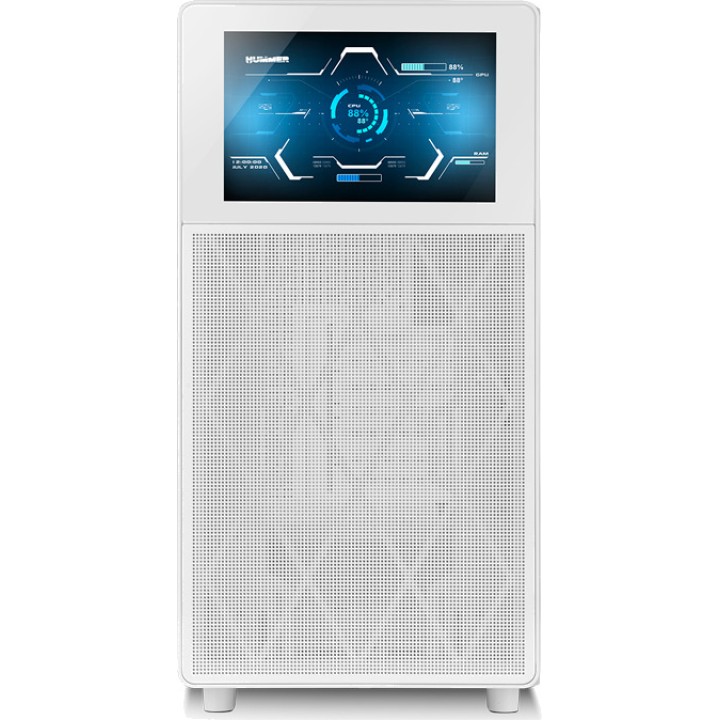 NOX ATX-Gaming-Midi-Tower-Gehäuse mit gehärtetem Glas und