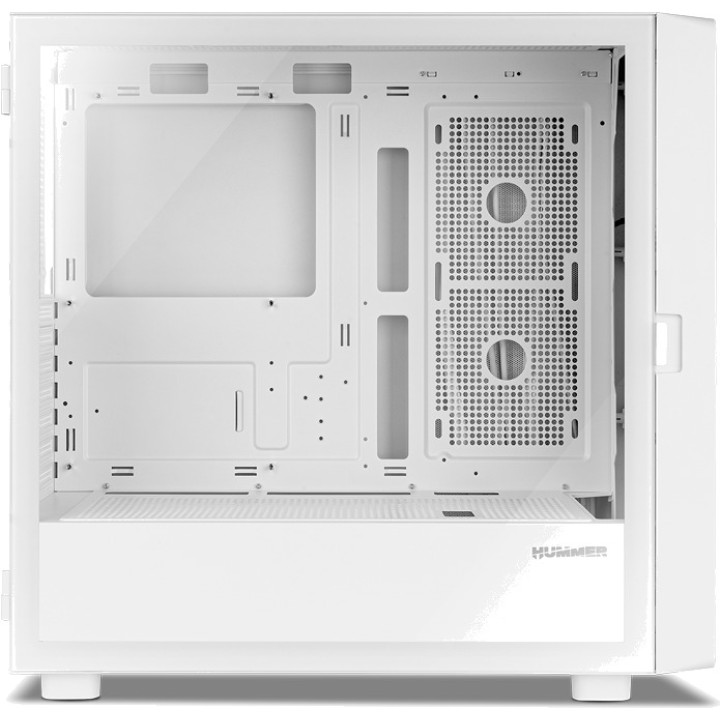 NOX Gaming-datorchassi semi-tower ATX med härdat glas och