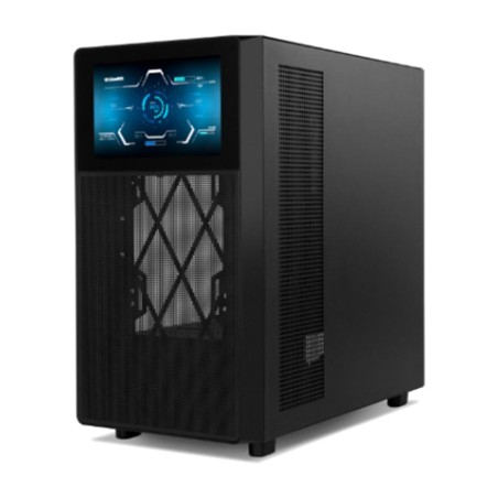 atx-pelitietokoneen semitorni-kotelo karkaistulla lasilla ja lcd-näytöllä hummer-bios 8-pulgadas gpu-395mm