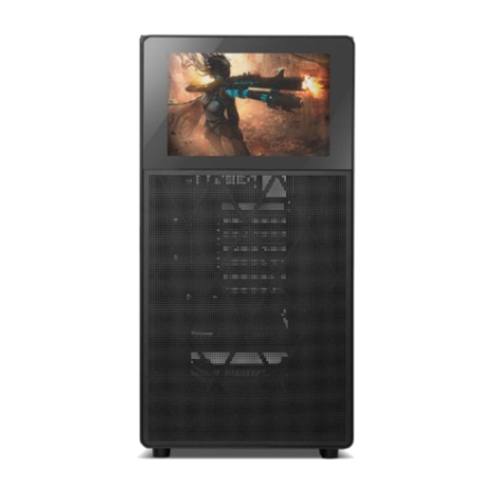 NOX ATX igralno semi-tower ohišje s kaljenim steklom in LCD