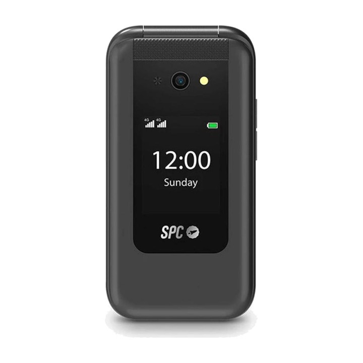 SPC Flip mobile phone with dual screens and SOS button