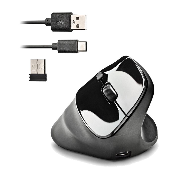 NGS Ratón vertical ergonómico inalámbrico recargable