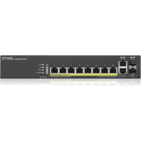 8-port gigabit poe l2 managed switch gs2220-10hp 2x-combo