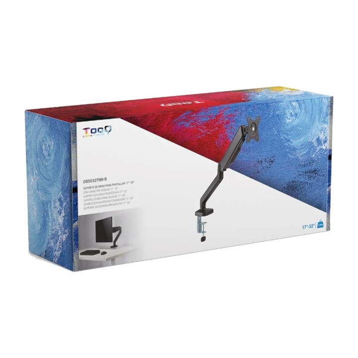 TOOQ Monitor mount with spring arm and desk attachment