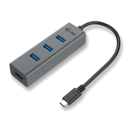 usb-c hub with 4 usb 3.0 ports and integrated cable c31hubmetal403 20 cm