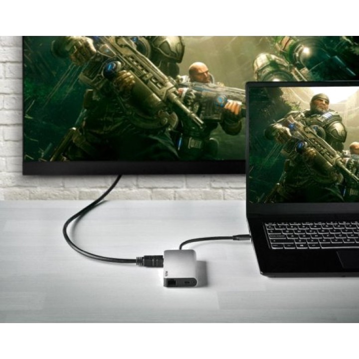 NGS 8-in-1 USB-C docking station with HDMI, RJ45 and card