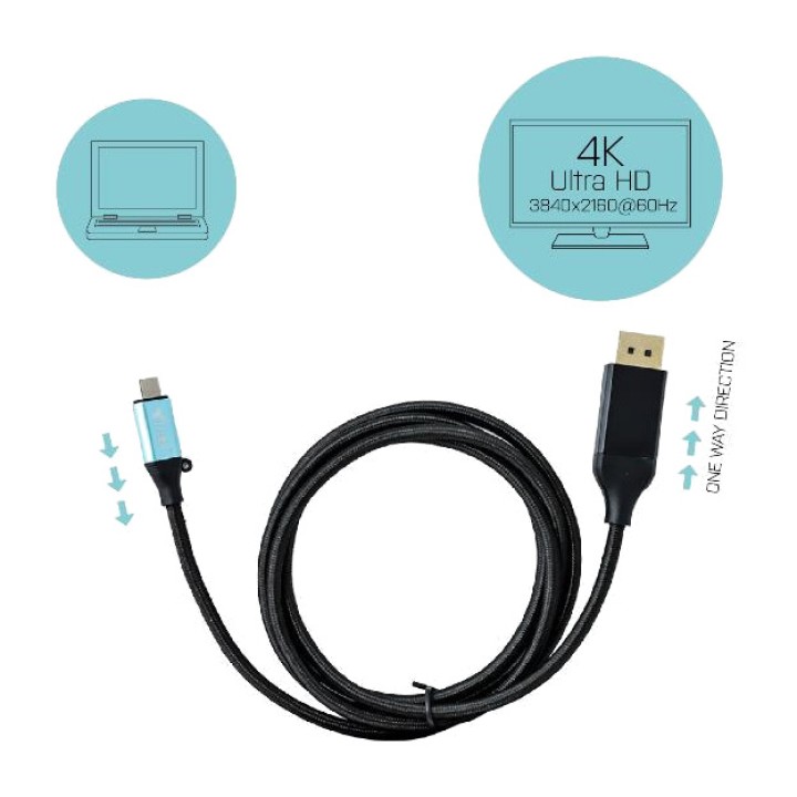 I-TEC USB-C adapterski kabel za DisplayPort 4K združljiv s
