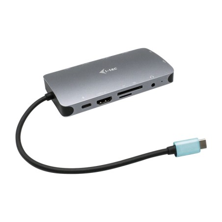 mini docking station usb-c con hdmi 4k, vga, red y carga power delivery c31nanodockvgapd 100w