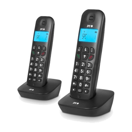 teléfono inalámbrico dect con dos terminales y pantalla iluminada air-pro-duo 7302