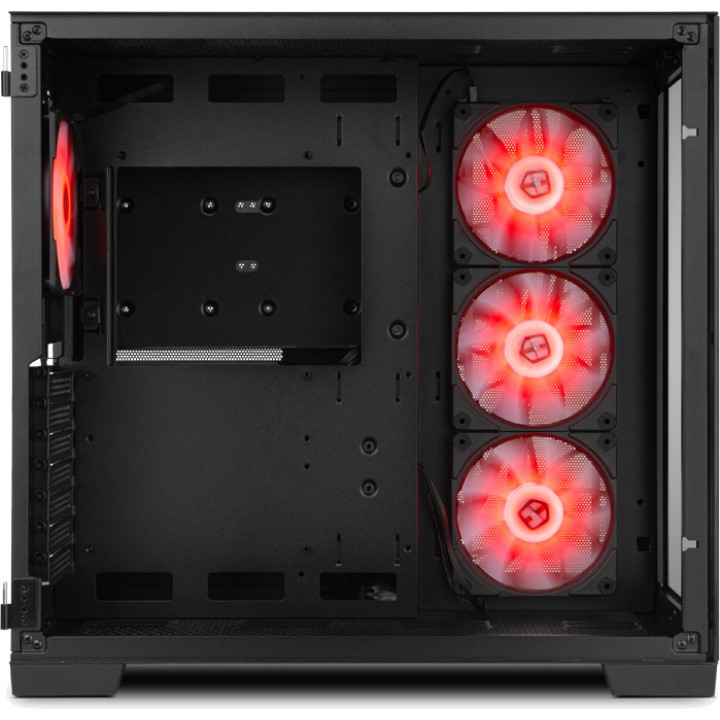 NOX ATX-Gaming-Midi-Tower-Gehäuse mit gehärtetem Glas und
