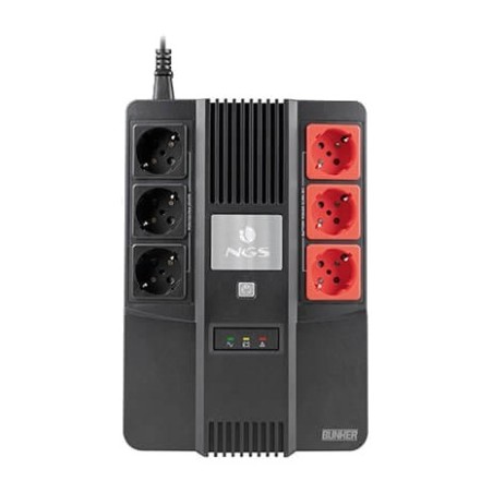 line-interactive uninterruptible power supply (ups) with 6 schuko sockets fortress-bunker 600va