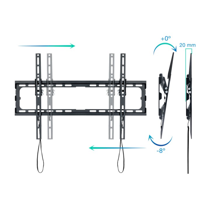 TOOQ Soporte de pared inclinable para televisor LP1081T