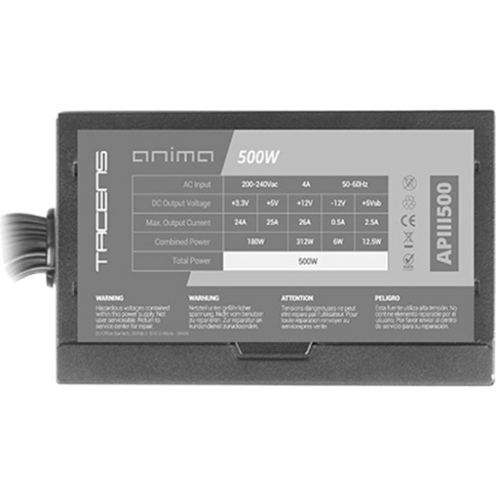 TACENS ATX PC power supply ANIMA APIII500 500W 85%