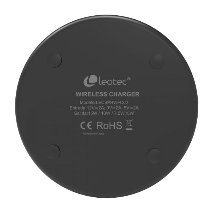 LEOTEC Chargeur sans fil Qi à charge rapide avec câble USB-C