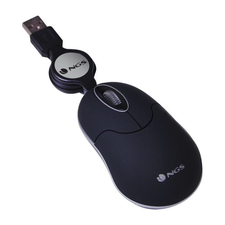 NGS Petite souris optique avec câble USB rétractable