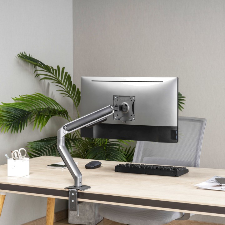 TOOQ Soporte para monitor con brazo de muelle y fijación a