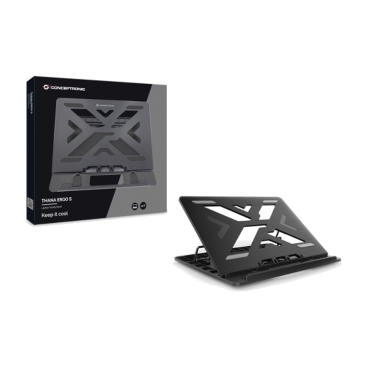 CONCEPTRONIC Ergonomischer Kühlständer für Laptops bis 15,6