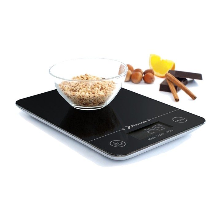 PHOENIX Digitaalinen keittiövaaka näytöllä MAX-5KG PHKSCALEB