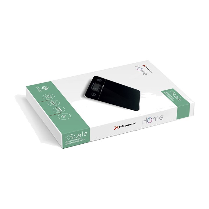 PHOENIX Ψηφιακή ζυγαριά κουζίνας με οθόνη MAX-5KG PHKSCALEB