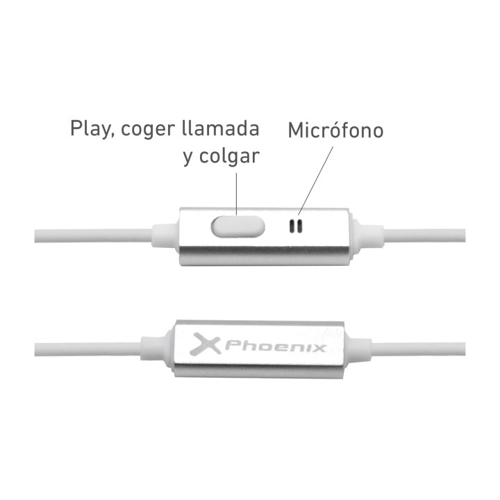PHOENIX Wired in-ear headphones with hands-free microphone