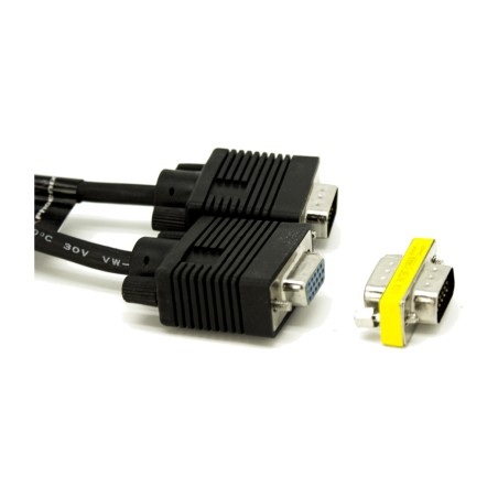 prelungitor vga cu adaptor dublu tată d-sub15 5m