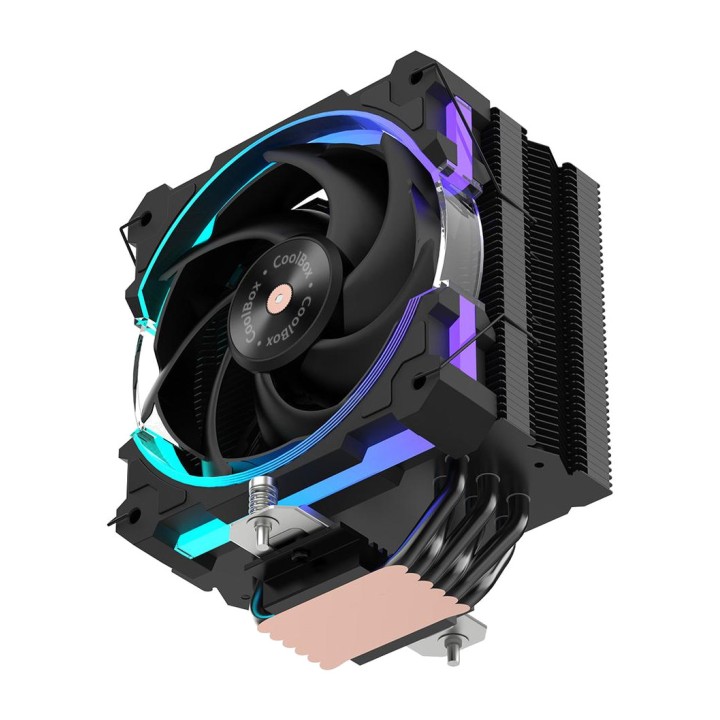 COOLBOX CPU cooler with ARGB lighting ring H6-RING