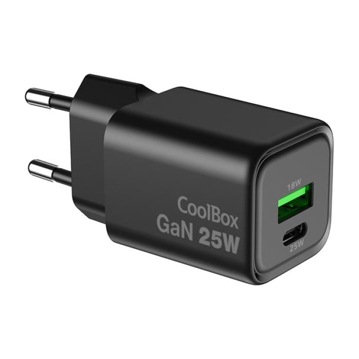 COOLBOX GaN-Wandladegerät mit USB-A- und USB-C-Anschlüssen
