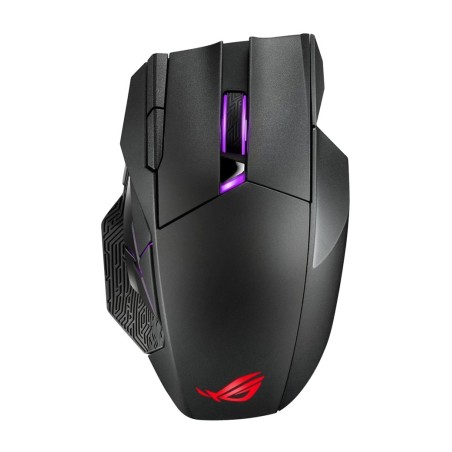 ratón gaming inalámbrico mmo de 12 botones rog-spatha x 19000dpi