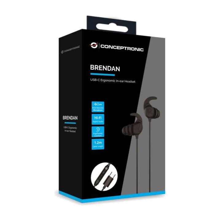 CONCEPTRONIC USB-C-In-Ear-Kopfhörer mit Silikonbügeln