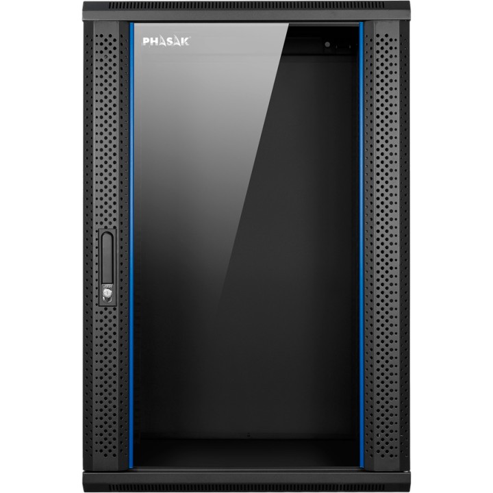 PHASAK Armoire rack murale montée 19" 18U 600X450MM PRO