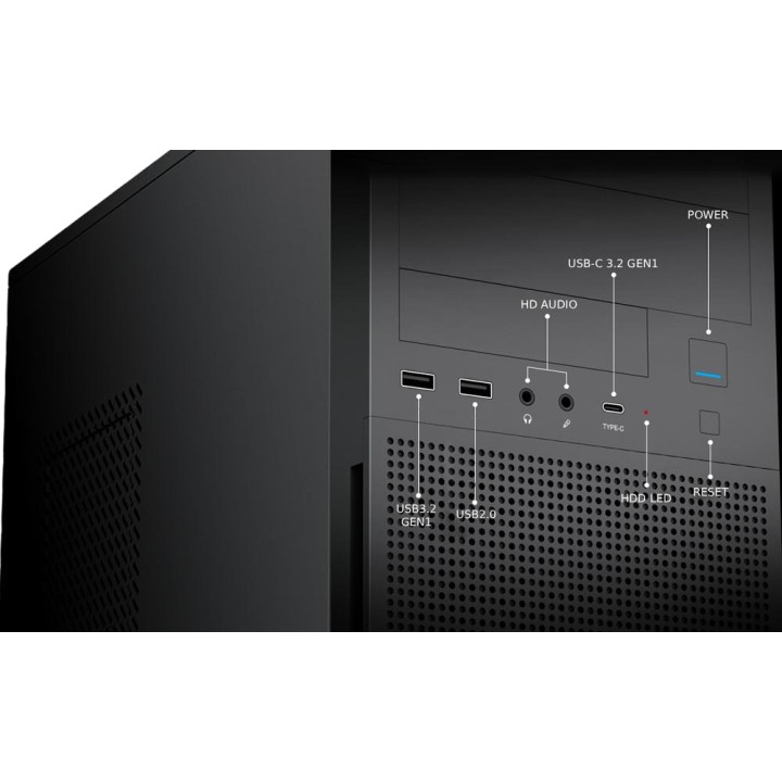 COOLBOX Semi-tower datorchassi med grundläggande nätaggregat