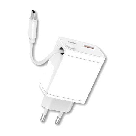 seinälaturi, integroitu usb-c-kaapeli ja lisäportit juno 20w